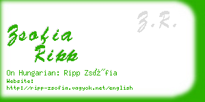 zsofia ripp business card